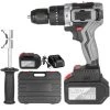 ASUPERMALL Perceuse Sans Fil Conducteur 21V 6.0A Batterie Couple Max 200N.M 1/2 Pouces En Metal Sans Cle De Mandrin 20 + 3 Position 0-1550Rmp A Vitesse Variable D'Impact Marteau Perforateur Tournevis Avec La Boite A Outils En Plastique, Avec 2 Piles -Perceuse Soldes 2022 33767495 1