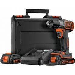 BLACK & DECKER Perceuse 18V 2 Batteries Autosense BLACK+DECKER ASD18KB-QW