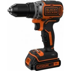 BLACK & DECKER Perceuse-Visseuse Sans Fil Brushless 18V 1 Batterie 1.5Ah - Coffret
