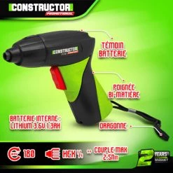 CONSTRUCTOR PROMOTIONAL Tournevis Rechargeable 3.6V Lithium 1.3Ah -Perceuse Soldes 2022 34701294 2