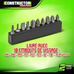 CONSTRUCTOR PROMOTIONAL Tournevis Rechargeable 3.6V Lithium 1.3Ah -Perceuse Soldes 2022 34701294 3