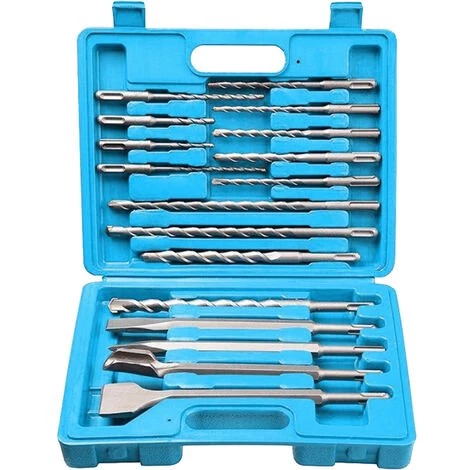 ASUPERMALL 17 Pcs Rotary Hammer Foret Bits Et Ciseaux Kit Avec Boite De Transport Haute Vitesse En Acier Electrique Beton Beton Touche De Forage 3 ASUPERMALL 17 Pcs Rotary Hammer Foret Bits Et Ciseaux Kit Avec Boite De Transport Haute Vitesse En Acier Electrique Beton Beton Touche De Forage