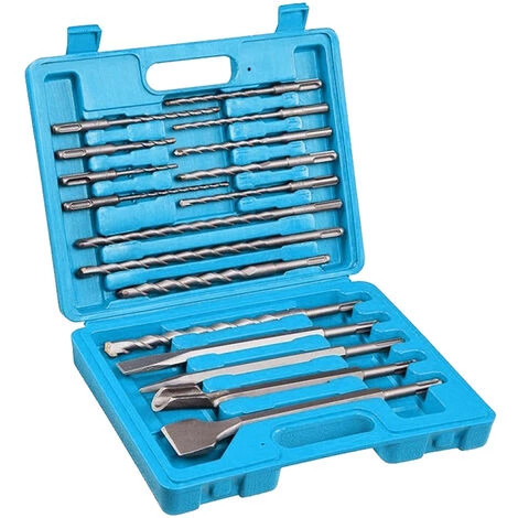 ASUPERMALL 17 Pcs Rotary Hammer Foret Bits Et Ciseaux Kit Avec Boite De Transport Haute Vitesse En Acier Electrique Beton Beton Touche De Forage 4 ASUPERMALL 17 Pcs Rotary Hammer Foret Bits Et Ciseaux Kit Avec Boite De Transport Haute Vitesse En Acier Electrique Beton Beton Touche De Forage – Image 2