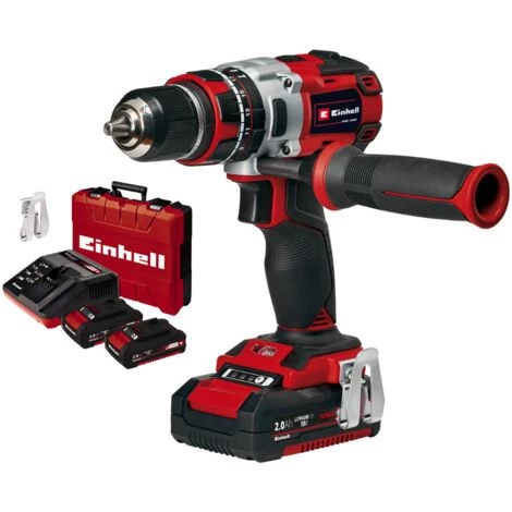 Einhell Perceuse Visseuse à Percussion Sans Fil TE-CD 18 Li-i BL Kit Power X-Change (18 V,Couple : 60 Nm, 22 Positions) Livré Avec 2 Batteries 2,0 Ah Et Chargeur 3 Einhell Perceuse Visseuse à Percussion Sans Fil TE-CD 18 Li-i BL Kit Power X-Change (18 V,Couple : 60 Nm, 22 Positions) Livré Avec 2 Batteries 2,0 Ah Et Chargeur