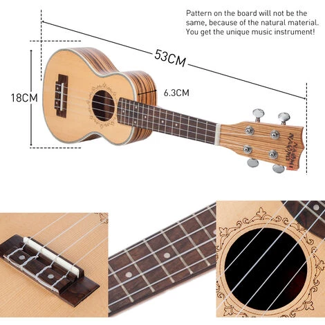 TIGA NAOMI 21 Pouces Ténor Ukulélé Concert épicéa Massif Ukulélé Zèbre 4 Cordes Mini Hawaii Guitare Soprano Ukulélé Pour Débutant 4 TIGA NAOMI 21 Pouces Ténor Ukulélé Concert épicéa Massif Ukulélé Zèbre 4 Cordes Mini Hawaii Guitare Soprano Ukulélé Pour Débutant – Image 2