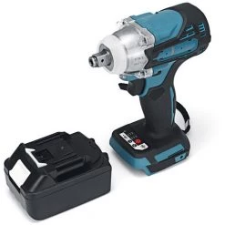 TIGA 2 En1 388VF 800N.m Li-Ion Sans Fil Sans Fil électrique Clé 1/2 '' Tournevis 1/4 '' (bleu, Prise EU)