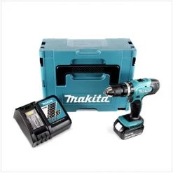 Makita DHP 453 RT1J Perceuse Visseuse à Percussion Sans Fil 18V 42Nm + 1x Batterie 5,0Ah + Chargeur + Coffret Makpac 2