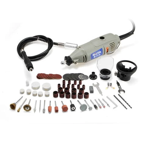 TIGA Perceuse électrique Avec Outils électriques à Arbre Flexible Outil Rotatif électrique + 91 Pièces Accessoires + Couvercle De Protection + Localisateur + Arbre Souple + écrou Anti-poussière 220V 150W 4 TIGA Perceuse électrique Avec Outils électriques à Arbre Flexible Outil Rotatif électrique + 91 Pièces Accessoires + Couvercle De Protection + Localisateur + Arbre Souple + écrou Anti-poussière 220V 150W – Image 2