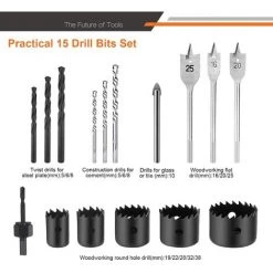 TACKLIFE Perceuse à Percussion, Perceuse à Fil 850W 3000RPM Avec 15 Forets Set, Vitesse Variable, Mode Marteau Et 2 Fonctions En 1, Adaptée Au Bois, Acier, Béton-PID03B -Perceuse Soldes 2022 36259050 3