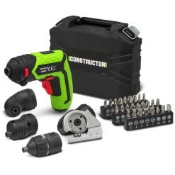 CONSTRUCTOR Tournevis Rechargeable 4V Lithium + Accessoires