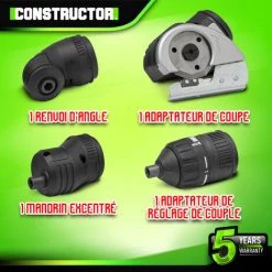 CONSTRUCTOR Tournevis Rechargeable 4V Lithium + Accessoires -Perceuse Soldes 2022 36473344 4
