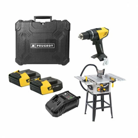 PEUGEOT PSP Pack Perceuse Et Scie De Table PEUGEOT ENERGYDRILL-18V20 - 2 Batterie 18V 2.0 Ah - 1 Chargeur - ENERGYSAW-254B2 250312-132001 3 PEUGEOT PSP Pack Perceuse Et Scie De Table PEUGEOT ENERGYDRILL-18V20 - 2 Batterie 18V 2.0 Ah - 1 Chargeur - ENERGYSAW-254B2 250312-132001