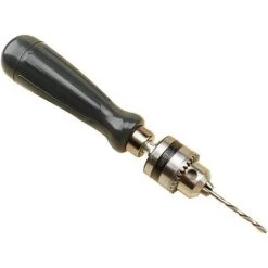 ECHOO Forets Manuels à Grande Clé Avec 5 Forets De Perceuse à Main - Plage De Serrage De 0,6 à 6 Mm - Outil De Bricolage