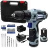 WORKPRO Perceuse Visseuse Sans Fil 12V Avec 2 Batteries Lithium-ion 2000mAh, 2 Vitesses, 18+3 Réglage De Couple, 35 Accessoires Et Lampe LED Et, Mandrin Auto-serrant 10mm, Charge Rapide 1H -Perceuse Soldes 2022 39154517 1