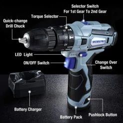 WORKPRO Perceuse Visseuse Sans Fil 12V Avec 2 Batteries Lithium-ion 2000mAh, 2 Vitesses, 18+3 Réglage De Couple, 35 Accessoires Et Lampe LED Et, Mandrin Auto-serrant 10mm, Charge Rapide 1H 9 WORKPRO Perceuse Visseuse Sans Fil 12V Avec 2 Batteries Lithium-ion 2000mAh, 2 Vitesses, 18+3 Réglage De Couple, 35 Accessoires Et Lampe LED Et, Mandrin Auto-serrant 10mm, Charge Rapide 1H -Perceuse Soldes 2022 39154517 3