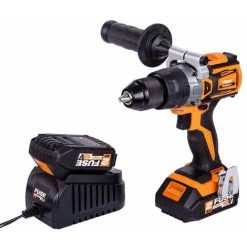 VILLAGER Perceuse Sans Fil Avec Poignée Latérale 2 Batteries Et Chargeur Fuse VLP 5120-2BSC - Orange -Perceuse Soldes 2022 39660879 3