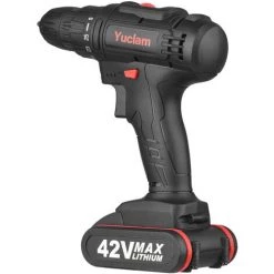 ASUPERMALL Tournevis Sans Fil Yuclam Tournevis Electrique Tournevis A Deux Vitesses Avec Lumiere Led 25 + 1 Arbre Flexible Tule 2 Piles De Chuck De 3/8 Pouces De Chruck 50Nm Tournevis De Puissance Pour L'Assemblage De Meubles Maison Diy Projet -Perceuse Soldes 2022 40276368 5