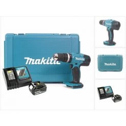 Makita DHP 453 RF Perceuse-visseuse à Percussion Sans Fil 18V 42Nm + Coffret + 1x Batterie 3,0 Ah + Chargeur -Perceuse Soldes 2022 40309571 4