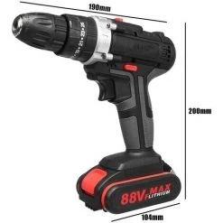 GISAM Perceuse 21V 28Nm électrique Sans Fil Perceuse/pilote Cas 25 Réglages De Couple - 1 Batterie -Perceuse Soldes 2022 41560830 4