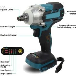 GISAM Perceuse Outil De Perçage De Clé électrique Sans Fil à Couple De 18 V 1/2 " -Perceuse Soldes 2022 41562263 2