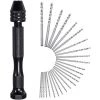 BRIDAY 26 Perceuses à Main-mini Mandrin De Perceuse à Main En Aluminium + 25 Bits De Torsion 0,5-3,0 Mm -Perceuse Soldes 2022 42236485 1