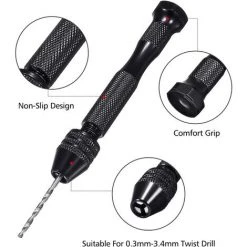 BRIDAY 26 Perceuses à Main-mini Mandrin De Perceuse à Main En Aluminium + 25 Bits De Torsion 0,5-3,0 Mm -Perceuse Soldes 2022 42236485 4
