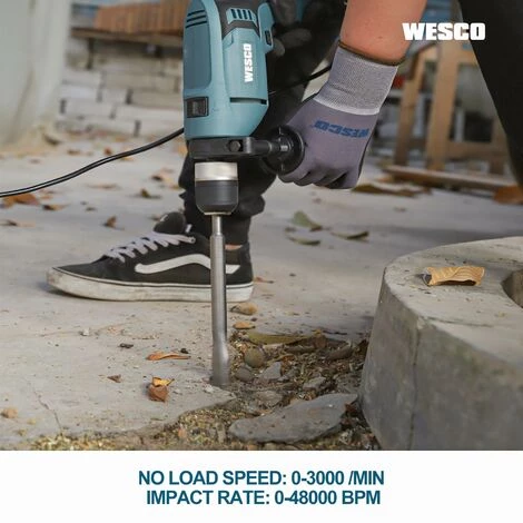 WESCOTOOLS WESCO 750W Perceuse à Percussion, Vitesse De 3000 Tr/min WS3174.4 6 WESCOTOOLS WESCO 750W Perceuse à Percussion, Vitesse De 3000 Tr/min WS3174.4 – Image 4