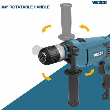 WESCOTOOLS WESCO 750W Perceuse à Percussion, Vitesse De 3000 Tr/min WS3174.4 7 WESCOTOOLS WESCO 750W Perceuse à Percussion, Vitesse De 3000 Tr/min WS3174.4 – Image 5