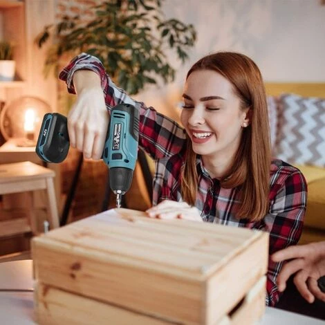 WESCOTOOLS 12V Perceuse Sans Fil, Vitesse Variable 0-850 Tr/min Avec 13Pcs Accessories WS2551K 4 WESCOTOOLS 12V Perceuse Sans Fil, Vitesse Variable 0-850 Tr/min Avec 13Pcs Accessories WS2551K – Image 2