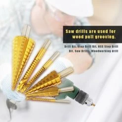 HIASDFLS Pour Une Perceuseforet Étagé 6 Pièces, Foret Étagé Hss Professionnel Revêtu De Titane Et Forets De Scie Pour Métal Et Bois -Perceuse Soldes 2022 42661068 3