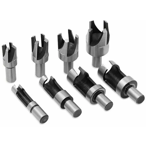 HIASDFLS Pour Une Perceuselot De 8 Fraises À Bois En Bois Rond - Tailles Assorties : 6 Mm/10 Mm/13 Mm/16 Mm 3 HIASDFLS Pour Une Perceuselot De 8 Fraises À Bois En Bois Rond - Tailles Assorties : 6 Mm/10 Mm/13 Mm/16 Mm