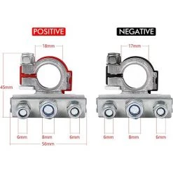 HIASDFLS Pour Une Perceuselot De 2 Connecteur De Borne De Batterie, Cosse Batterie Loisirs Connecteur Positif Négatif 6V 12V Pour Voiture Camion Caravane - Noir Et Rouge -Perceuse Soldes 2022 42661406 2