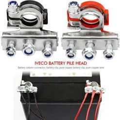 HIASDFLS Pour Une Perceuselot De 2 Connecteur De Borne De Batterie, Cosse Batterie Loisirs Connecteur Positif Négatif 6V 12V Pour Voiture Camion Caravane - Noir Et Rouge -Perceuse Soldes 2022 42661406 3