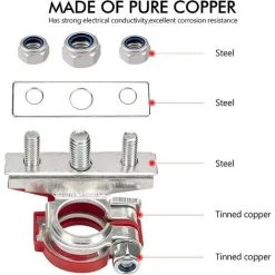 HIASDFLS Pour Une Perceuselot De 2 Connecteur De Borne De Batterie, Cosse Batterie Loisirs Connecteur Positif Négatif 6V 12V Pour Voiture Camion Caravane - Noir Et Rouge -Perceuse Soldes 2022 42661406 4