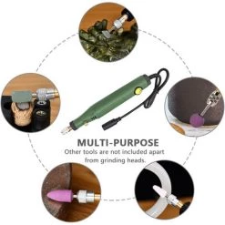 HAPPYSHOPPING Kit D'outils Rotatifs Electriques Multi-usages Avec 10 Pieces D'accessoires Pour Bricolage Leger Artisanat Polissage Cirage Perçage Gravure Prise UE, Modele : Prise UE -Perceuse Soldes 2022 42724061 4