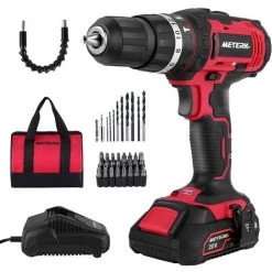 Ensemble De Perceuses A Percussion A Double Vitesse METERK LCD777-1SC -Perceuse Soldes 2022 42731017 3