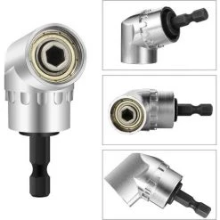 TANABATA 2 Pièce Perceuses à Angle Droit Adaptateur Coudé Pilote Et Tournevis Drill Attachment Avec Porte-Embout Magnétique Changement Rapide Hex 6mm De 1/4- Inch Perceuse -Perceuse Soldes 2022 42839747 3