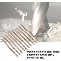 HIASDFLS Akozon 10Pcs Jeu De Forets Hss Acier À Haute Vitesse Drill Forets Bits Co/M35 Forets Hélicoïdales(2.5Mm) -Perceuse Soldes 2022 42840087 2