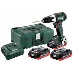 METABO® Metabo Conducteur De Perceuses-visseuses Sans-fil 18V BS 18 LT SET / 3x Batterie 4,0 Ah En MetaLoc