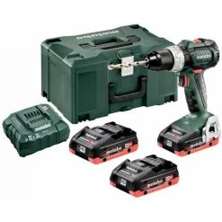 METABO® Metabo Conducteur Perceuses-visseuses Sans-fil 18V BS 18 LT BL SET / 3x Batterie 4,0 Ah En MetaLoc