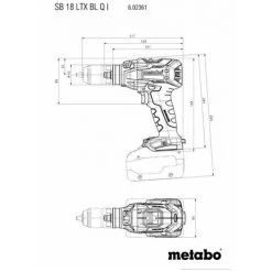 Metabo Perceuse à Percussion Sans Fil 18V SB 18 LTX BL Q I / 2x Batterie 5,5 Ah MetaBox 145 L -Perceuse Soldes 2022 43946472 3