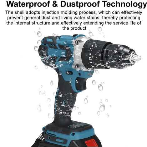 DMTOOL 520N.M 13mm Perceuse Sans Fil Sans Balais 20 Torque Perceuse à Percussion électrique Avec Batterie 4000mah 2 5 DMTOOL 520N.M 13mm Perceuse Sans Fil Sans Balais 20 Torque Perceuse à Percussion électrique Avec Batterie 4000mah 2 – Image 3