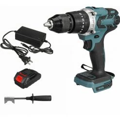 TIGA Perceuse Visseuse à Percussion Sans Fil électrique Sans Balai à 2 Vitesses + 1 Batterie + Poignée -Perceuse Soldes 2022 44171182 4
