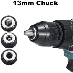 TIGA Perceuse Visseuse à Percussion Sans Fil électrique Sans Balai à 2 Vitesses + 1 Batterie + Poignée -Perceuse Soldes 2022 44171182 5