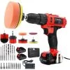 TEENO Perceuse Visseuse A Percussion Sans Fil 21V 21 Accessoires Inclus (4 Brosses Dans Le Kit De Nettoyage) - Rouge -Perceuse Soldes 2022 44260277 1