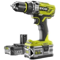 Perceuse-visseuse A Percussion RYOBI 18V OnePlus - 2 Batteries LithiumPlus 2.0Ah Et 5.0Ah - 1 Chargeur Rapide R18PD31-252S -Perceuse Soldes 2022 44412405 2