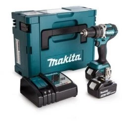 MAKITA Perceuse Visseuse A Percussion DHP482RTJ - 2 Batteries 18 V 5 Ah Li-ion - Coffret Makpac -Perceuse Soldes 2022 44412744 3