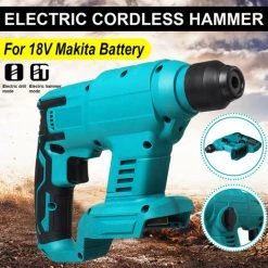 Perforateur Burineur Perceuse Visseuse électrique Sans Fil électrique 2 En 1 Pour Batterie Makita 18V (Batterie NON INCLUS) Jmax -Perceuse Soldes 2022 44650540 5