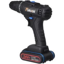 Perceuse Visseuse Electrique Sans Fil 24V 15NM 2 Vitesses Avec Batteries + Accessoire Jmax -Perceuse Soldes 2022 44650727 2