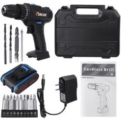 Perceuse Visseuse Electrique Sans Fil 24V 15NM 2 Vitesses Avec Batteries + Accessoire Jmax -Perceuse Soldes 2022 44650727 4